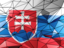 Slovakia. Triangle background. Download icon.