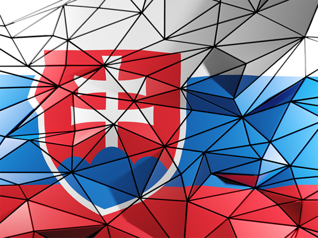 Triangle background. Download flag icon of Slovakia at PNG format