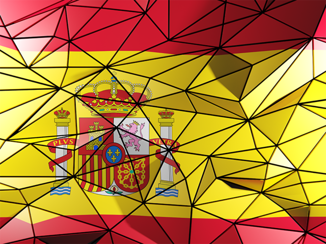 Triangle background. Download flag icon of Spain at PNG format