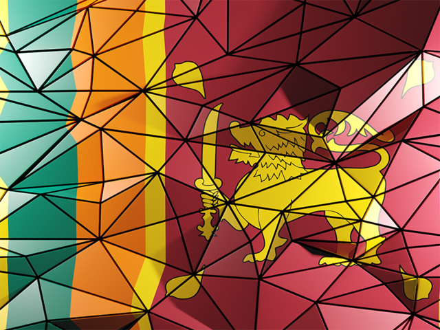 Triangle background. Download flag icon of Sri Lanka at PNG format