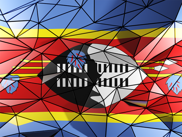 Triangle background. Download flag icon of Swaziland at PNG format