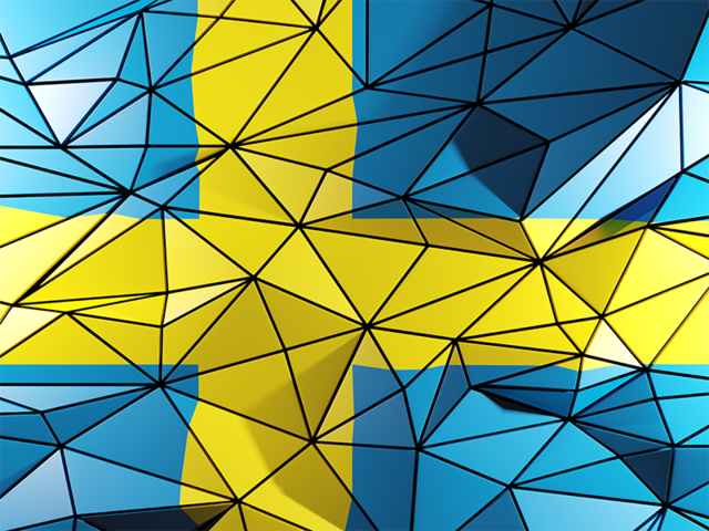 Triangle background. Download flag icon of Sweden at PNG format