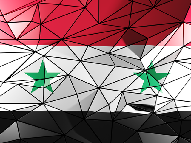 Бэкграунд из треугольников. Скачать флаг. Сирия