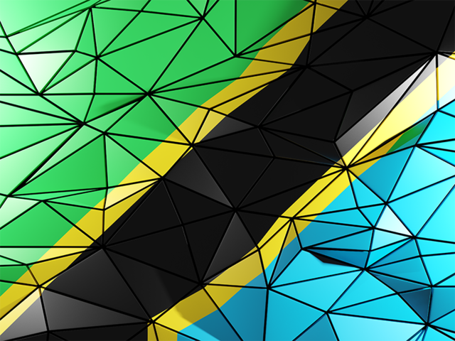 Triangle background. Download flag icon of Tanzania at PNG format