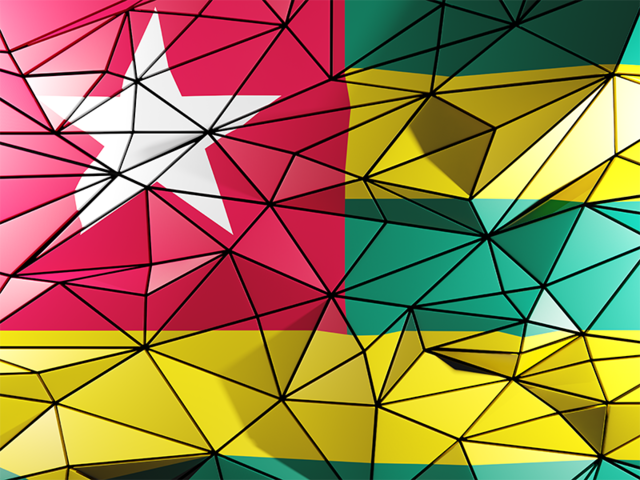 Triangle background. Download flag icon of Togo at PNG format