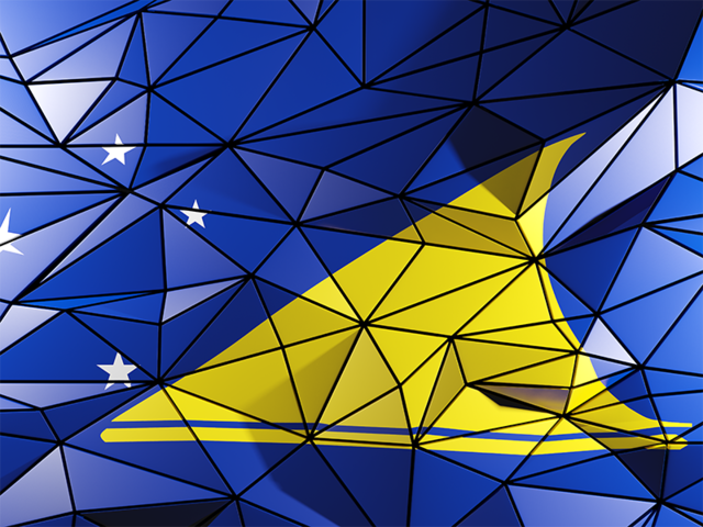 Triangle background. Download flag icon of Tokelau at PNG format