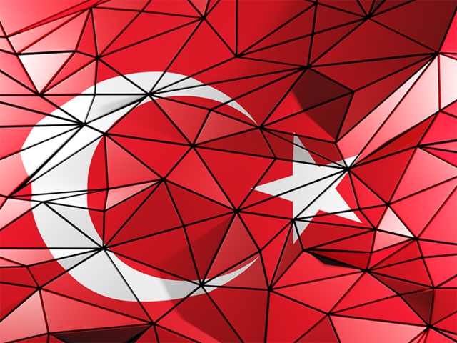 Бэкграунд из треугольников. Скачать флаг. Турция