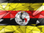 Uganda. Triangle background. Download icon.