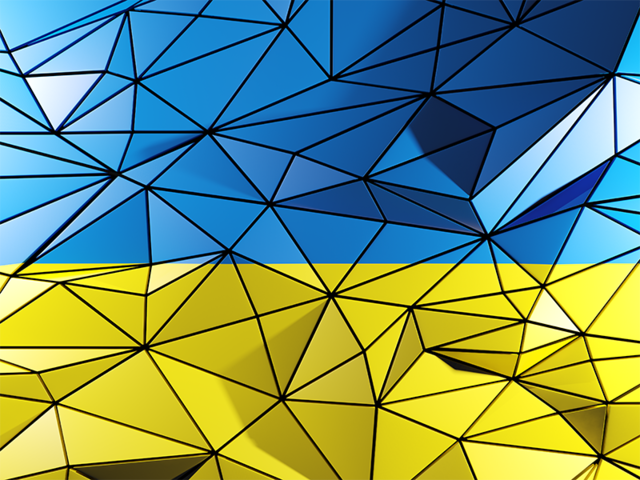 Бэкграунд из треугольников. Скачать флаг. Украина