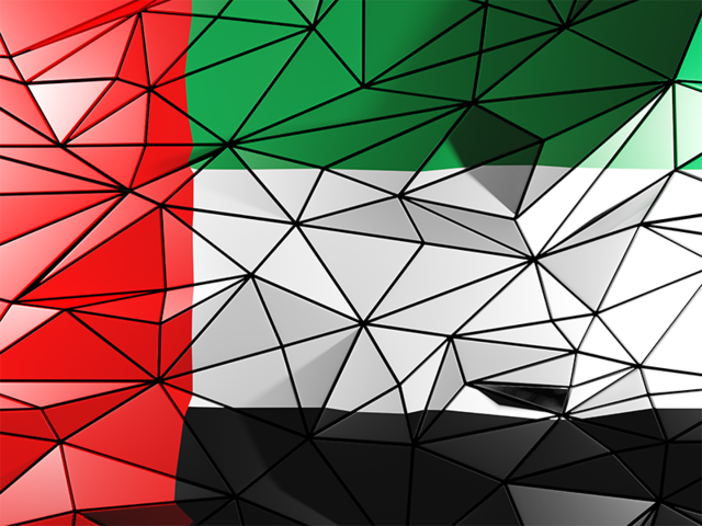 Бэкграунд из треугольников. Скачать флаг. Объединённые Арабские Эмираты
