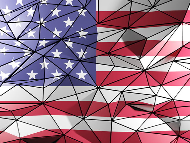 Triangle background. Download flag icon of United States of America at PNG format