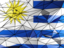 Uruguay. Triangle background. Download icon.