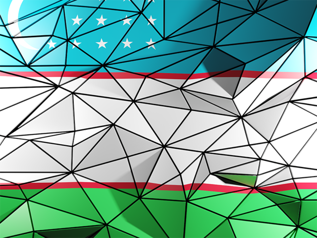 Triangle background. Download flag icon of Uzbekistan at PNG format