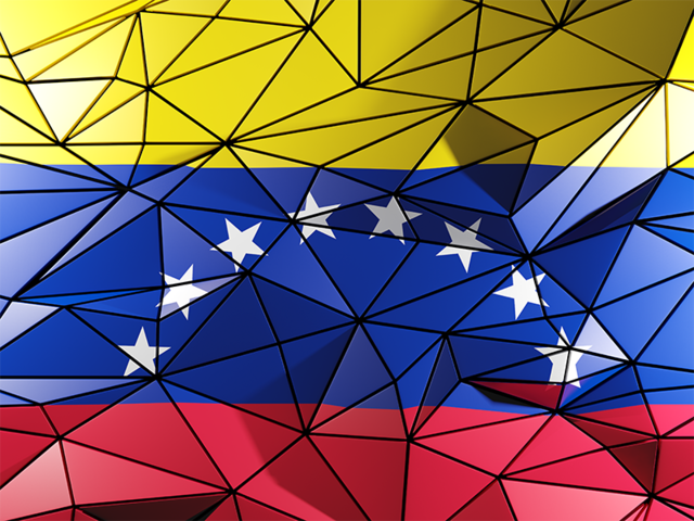 Бэкграунд из треугольников. Скачать флаг. Венесуэла