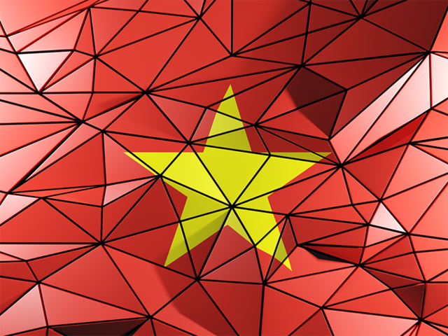 Triangle background. Download flag icon of Vietnam at PNG format