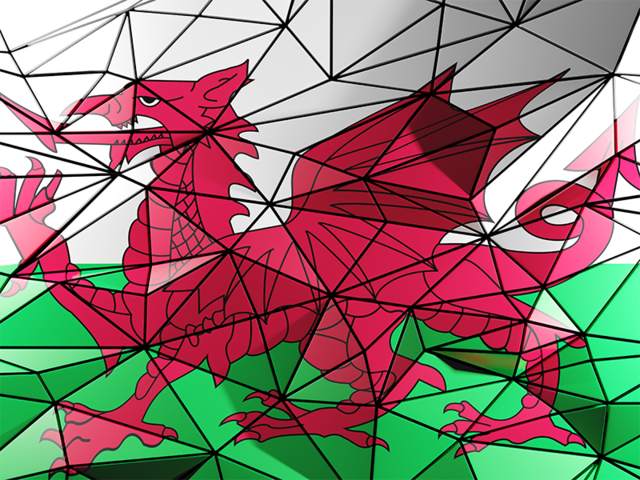 Triangle background. Download flag icon of Wales at PNG format