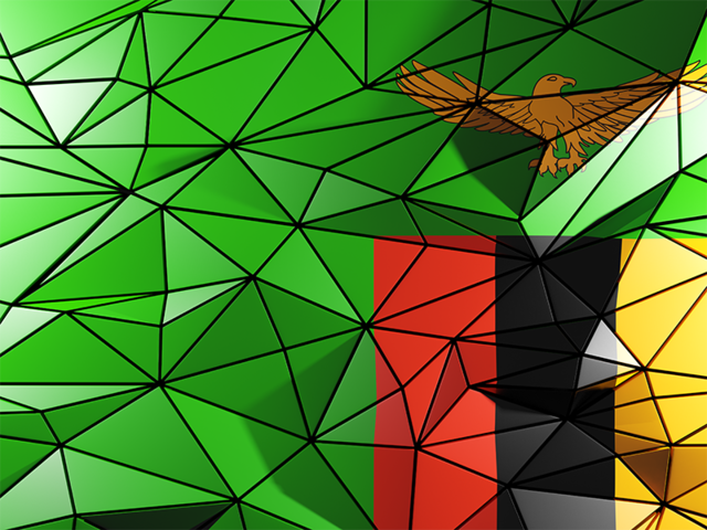 Triangle background. Download flag icon of Zambia at PNG format