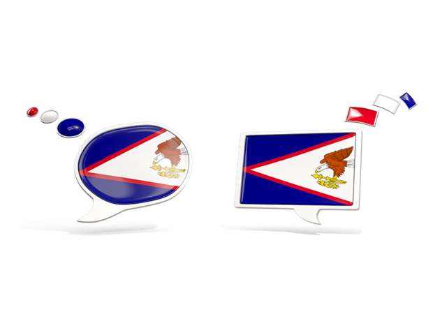 Two speech bubbles. Download flag icon of American Samoa at PNG format
