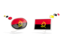 Angola. Two speech bubbles. Download icon.