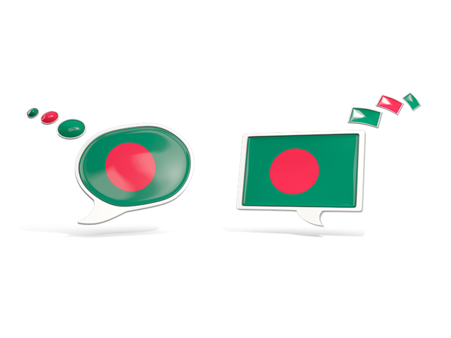 Two speech bubbles. Download flag icon of Bangladesh at PNG format