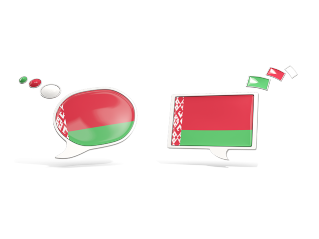 Two speech bubbles. Download flag icon of Belarus at PNG format
