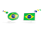Brazil. Two speech bubbles. Download icon.