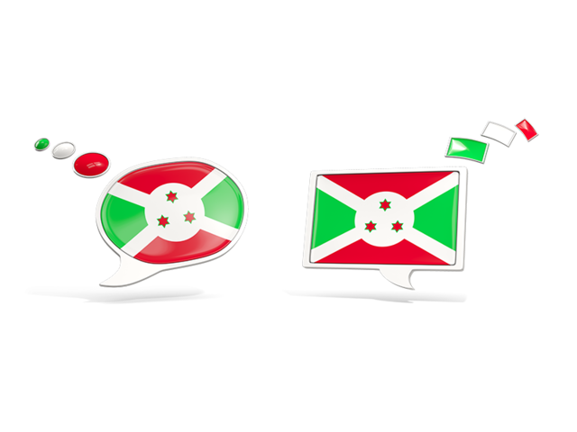Two speech bubbles. Download flag icon of Burundi at PNG format