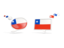 Chile. Two speech bubbles. Download icon.