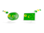 Кокосовые острова. Две иконки диалога. Скачать иллюстрацию.