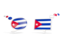 Cuba. Two speech bubbles. Download icon.
