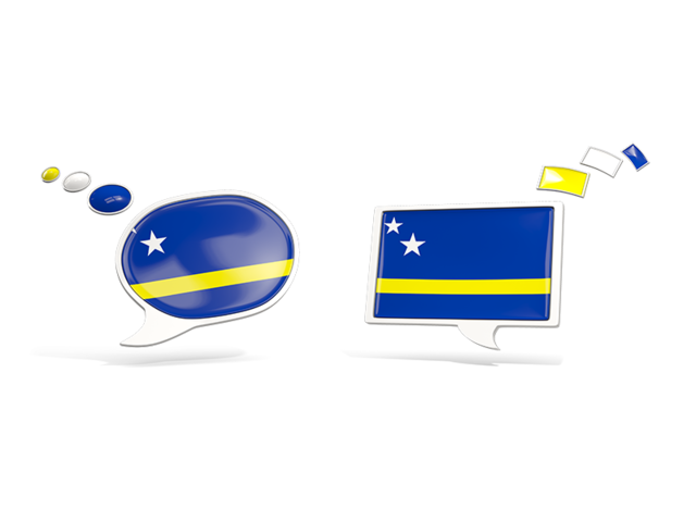 Two speech bubbles. Download flag icon of Curacao at PNG format