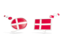 Denmark. Two speech bubbles. Download icon.