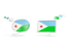 Djibouti. Two speech bubbles. Download icon.