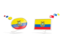Ecuador. Two speech bubbles. Download icon.