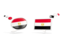 Egypt. Two speech bubbles. Download icon.