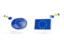 European Union. Two speech bubbles. Download icon.