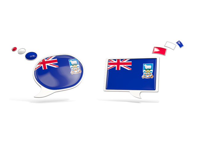 Two speech bubbles. Download flag icon of Falkland Islands at PNG format