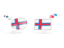 Faroe Islands. Two speech bubbles. Download icon.