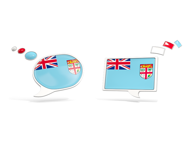 Two speech bubbles. Download flag icon of Fiji at PNG format