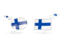 Finland. Two speech bubbles. Download icon.