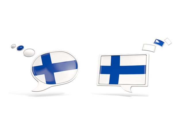 Two speech bubbles. Download flag icon of Finland at PNG format