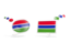 Gambia. Two speech bubbles. Download icon.