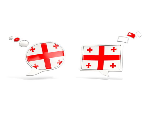 Two speech bubbles. Download flag icon of Georgia at PNG format