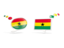 Ghana. Two speech bubbles. Download icon.