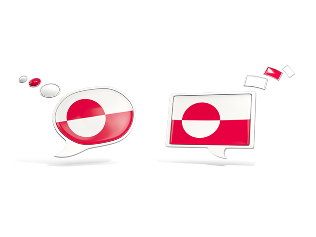 Two speech bubbles. Download flag icon of Greenland at PNG format