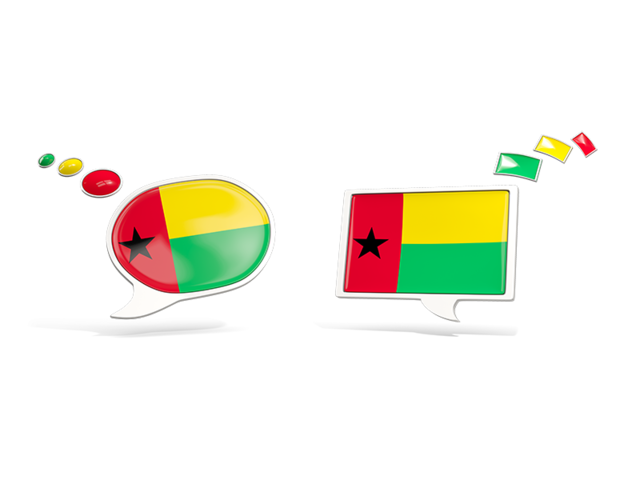 Two speech bubbles. Download flag icon of Guinea-Bissau at PNG format