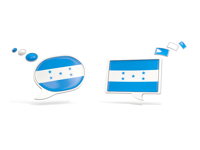 Two speech bubbles. Download flag icon of Honduras at PNG format
