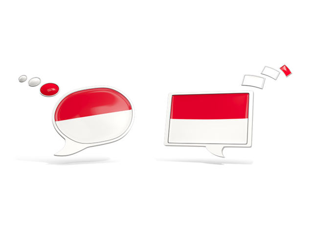 Two speech bubbles. Download flag icon of Indonesia at PNG format