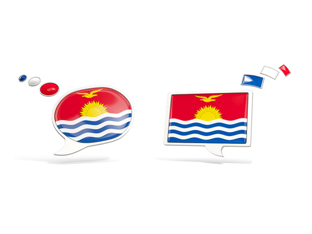 Two speech bubbles. Download flag icon of Kiribati at PNG format