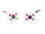 South Korea. Two speech bubbles. Download icon.